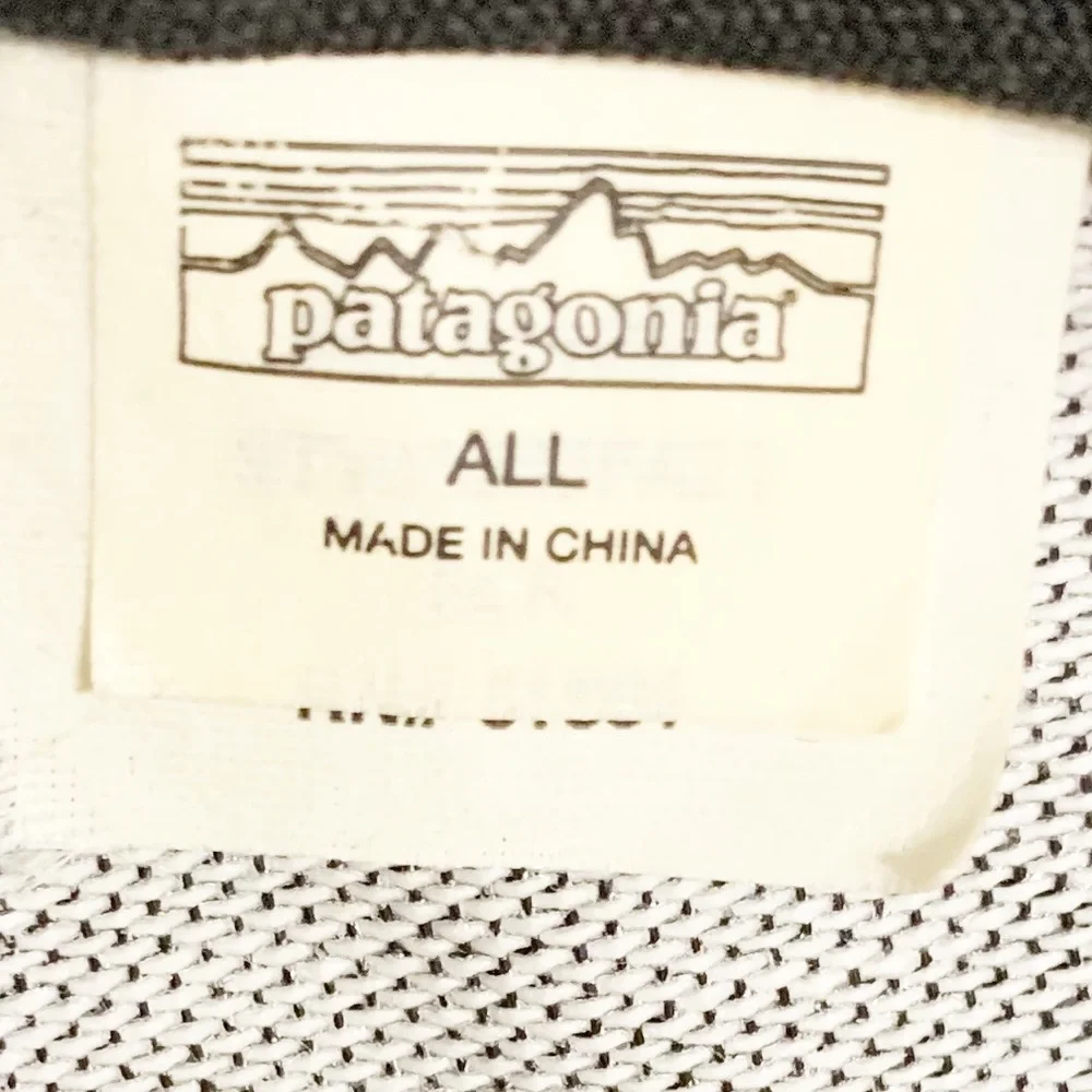 Patagonia Logo Faded Trucker Style Hat Cap Black Mesh Snapback Adjustable Back